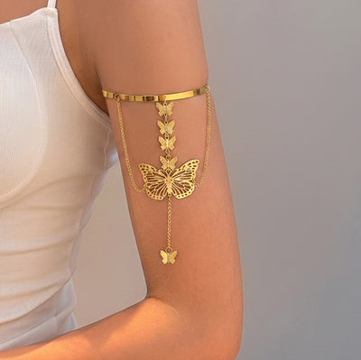 Primary supplied view of butterfly chain open upper arm cuffs