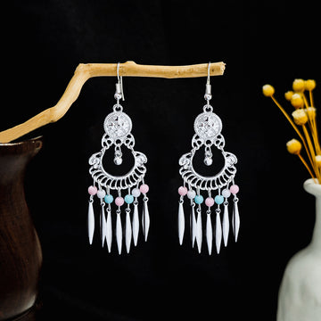 Silver-Tone Feather and Fringe Hook Earrings in Twelve Styles