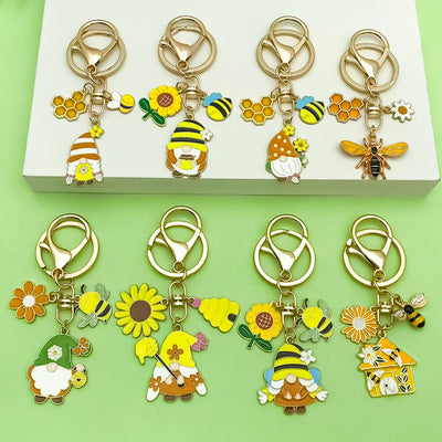 Image 1 showing a bunch of key chains with different designs.