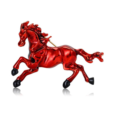 Running horse shown from the front