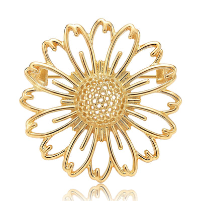 Sunflower Brooch front view on white background