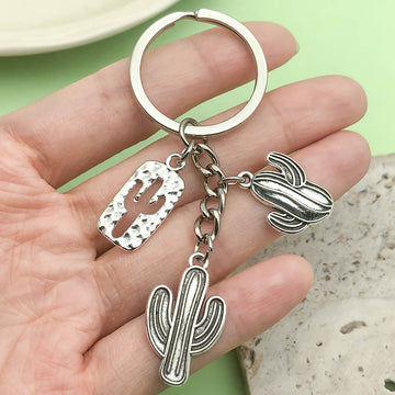 Cactus Charm Keychains in 25 Pictured Variations for Bags and Keys