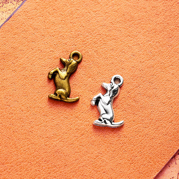 Standing Kangaroo Charm Metal Jewelry Making Component In 2 Finishes