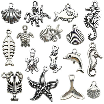 Metallic Seahorse and Starfish Metal Charms with 40 Listed Options