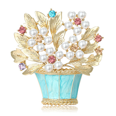 Crystal flower basket shown from the front