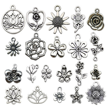 Metallic Sunflower Metal Charms with 22 Listed Options