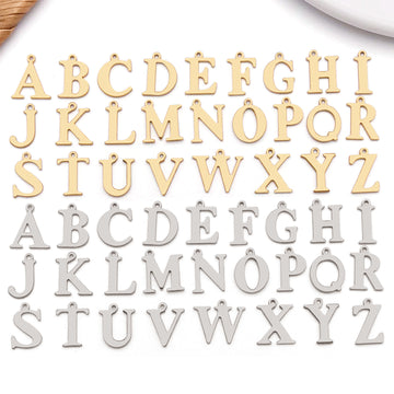 Alphabet Letter and Colorful Guitar Charms in Twelve Options