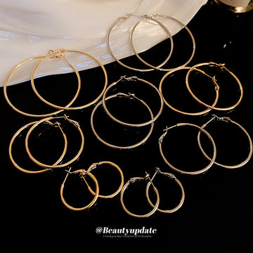 Geometric Hoop Earrings in Twenty Six Colors and Shapes