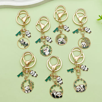 Panda Charm Keychains Featuring Panda Across 45 Pictured Variations
