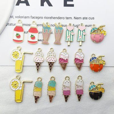 Printed detail graphic for the ice cream charms