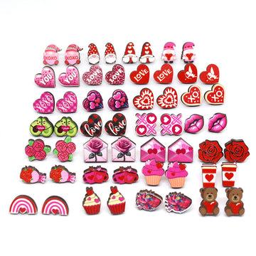 Valentine Heart and Sweet Treat Stud Earrings in Twelve Designs