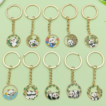 Panda Charm Keychains Featuring Chain Across 42 Pictured Variations