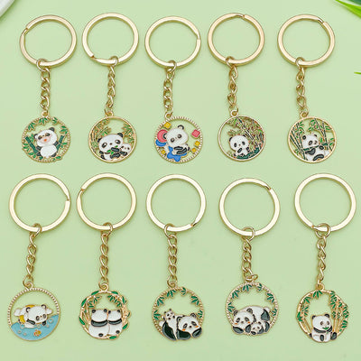 Image 1 showing a set of panda key chains.