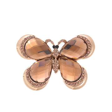 Rose Gold Butterfly Crystal Two Designs Metal Brooch Pin