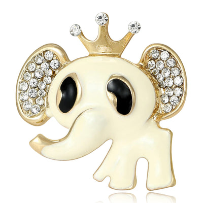 Crowned elephant shown from the front