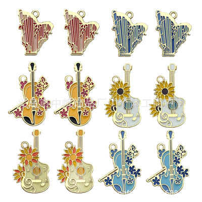 Printed detail graphic for the musical instrument and guitar charms
