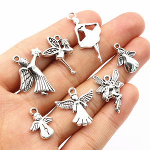 Angel and Fairy Metal Charms in Seven Figure Designs
