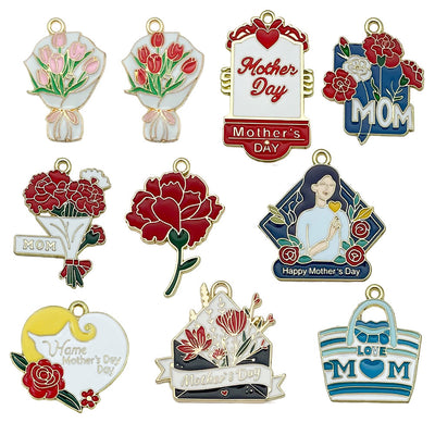 Printed detail graphic for the flower charms