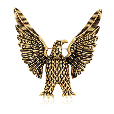 Front product view of the golden eagle brooch