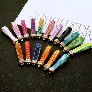 Full Crystal Leather DIY Loop Components in Seventeen Colors plus Assorted