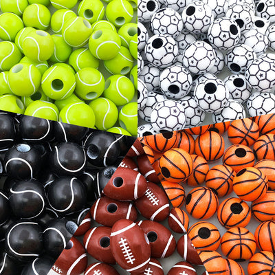 Multicolor assorted shape beads arranged on a light background