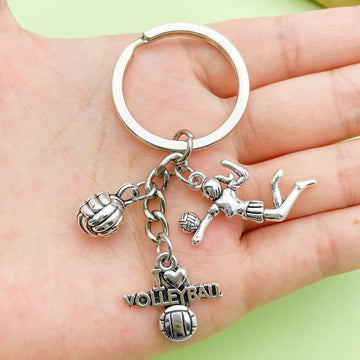 Volleyball Charm Keychains in 35 Pictured Variations for Bags and Keys