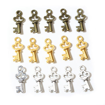 Tiny Skeleton Key Charms In 4 Styles For Jewelry Making