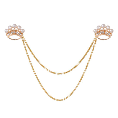 Front product view of the gold chain earring