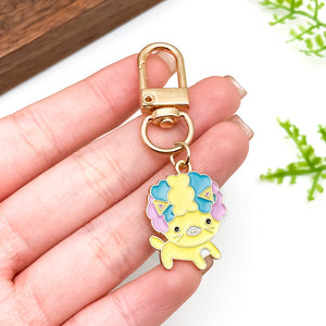 Cartoon Enamel Dog Keychains in Alloy, Thirteen Character Styles
