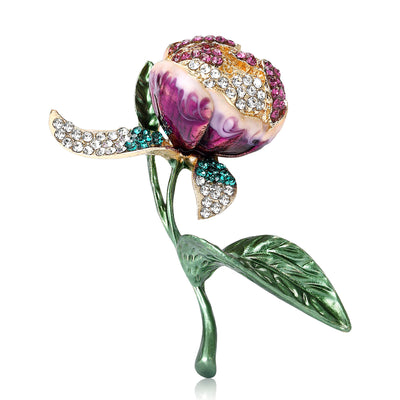 Purple tulip shown from the front