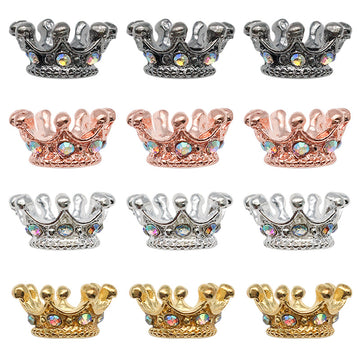Iridescent Crown Metal Beads with 4 Listed Options