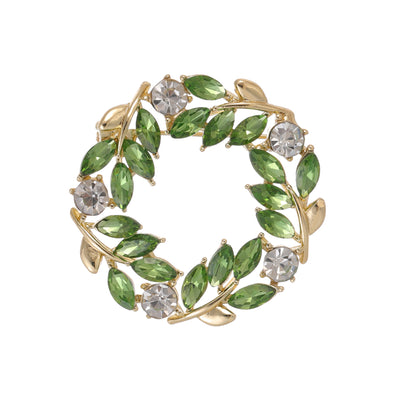 Front product view of the green leaf ring