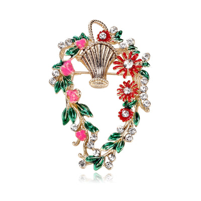 Front product view of the brony ' s christmas wreath pin