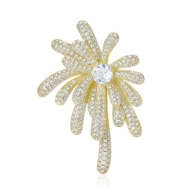 Firework Burst brooch shown from the front