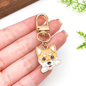 Dog Charm Keychains in 13 Pictured Variations for Bags and Keys