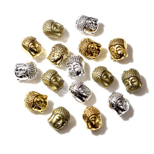 Antique Tone Buddha Head Shaped Metal Spacer Beads