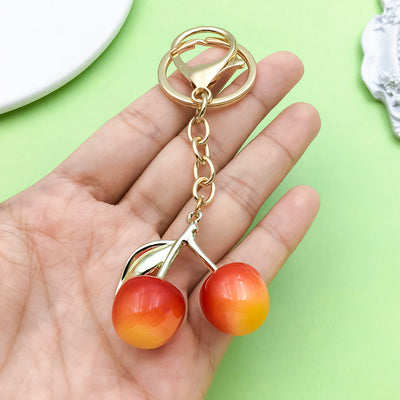 Image 1 showing strawberry and cherry keychains shown in the product image.