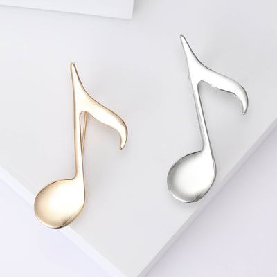 A smooth single eighth note silhouette shown on a white background