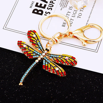 Crystal Dragonfly Keychains in Four Colors plus Assorted Color Option