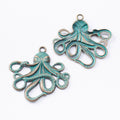 Openwork Octopus Charm in Four Vintage Metal Finishes view 9