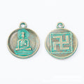 Round Buddha Symbol Pendants in Three Patina Finishes view 8