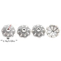 Mixed Flower Bead Caps with six distinct flower in 6 Metal Finishes view 9