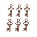 Small Ornate Key Charm in Seven Metal Finishes for Jewelry view 8
