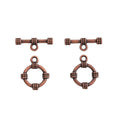 Textured Round Toggle Clasp in 6 Metal Finishes for Jewelry Making view 8