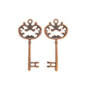 Ornate Key Charm in 5 Finishes Metal Component for Jewelry Making view 7