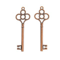 Ornate Skeleton Key Metal Charm in Four Pictured Finishes view 8