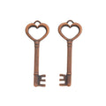 Heart Top Skeleton Key Charm in Multiple Metal Finishes for Jewelry Making view 8