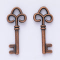 Fleur De Lis Key Vintage Metal Charm Pendant for Jewelry Making view 8