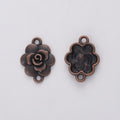 Layered Rose Double Loop Metal Connector in Six Finishes view 8
