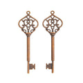 Ornate Key Metal Pendant Charms in 6 Distinct Finishes view 9